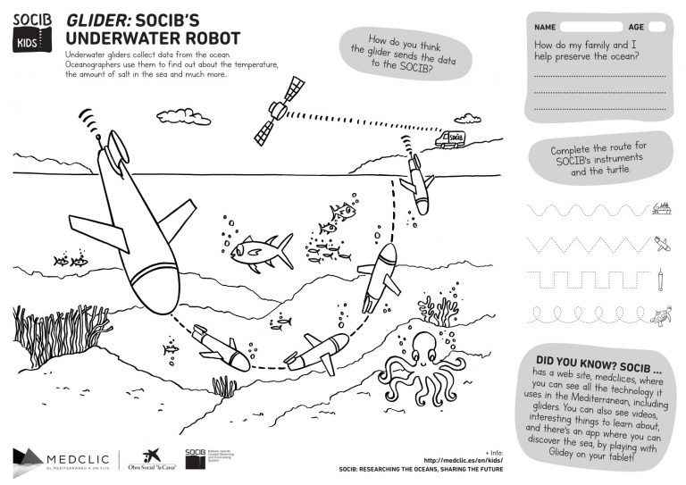 Glider Activity Colouring sheet