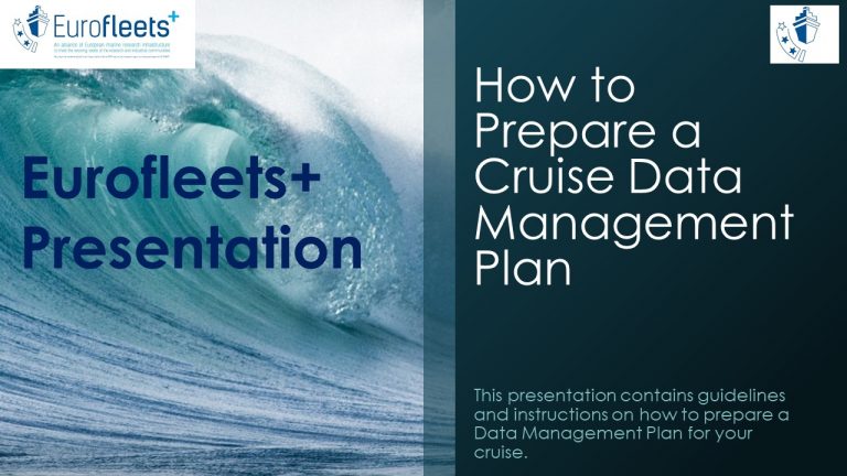 How to Prepare a Cruise Data Management Plan