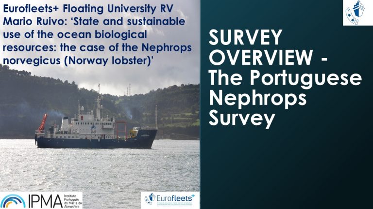 RV MARIO RUIVO FLOATING UNIVERSITY –‘SURVEY OVERVIEW The Portuguese Nephrops Survey’.