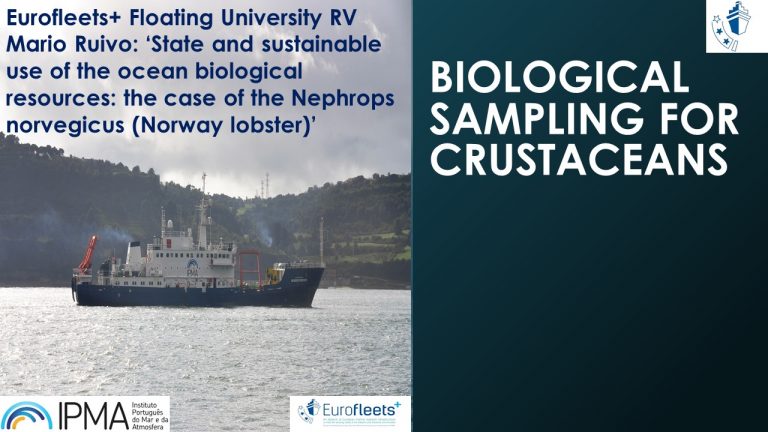 RV MARIO RUIVO FLOATING UNIVERSITY –‘BIOLOGICAL SAMPLING FOR CRUSTACEANS’.